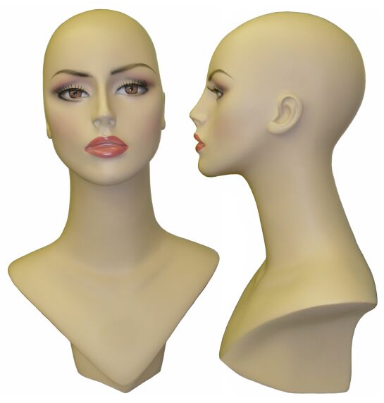 Female Mannequin Head, Unique Display Mannequin Form,  Fashion Mannequin Display, High Fashion Jewelry Display