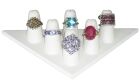 Rings Display Jewelry Diamonds Gold Silver