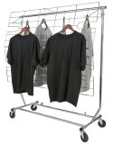 Display Shelf-Screen for Collapsible Clothing Rack